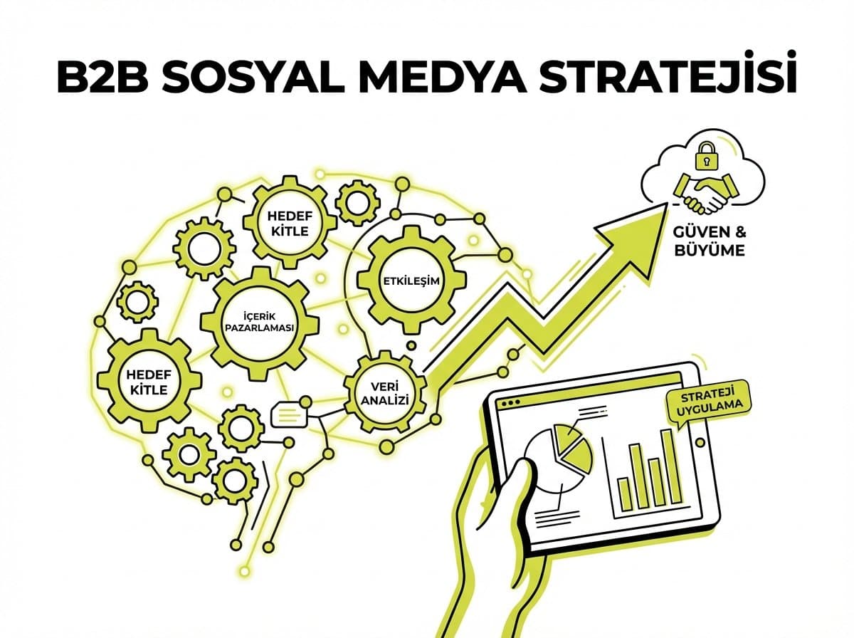 B2B Sosyal Medya Stratejisi: Kurumsal Markaların 2026 Rehberi — LinkedIn, Güven İnşası ve Lead Üretimi