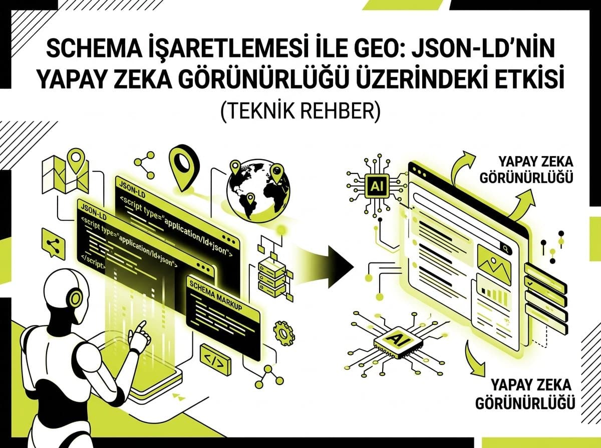 Schema Markup ile GEO: JSON-LD’nin AI Görünürlüğe Etkisi (Teknik Rehber 2026)