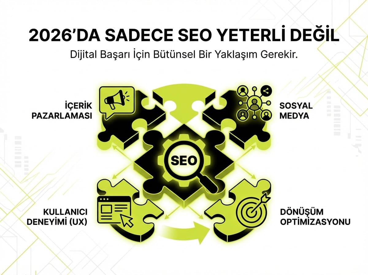 2026’da SEO Tek Başına Yetmiyor: Görünürlük Ekosisteminin Yeni Gerçeği ve Çok Katmanlı Orkestrasyon (2026)
