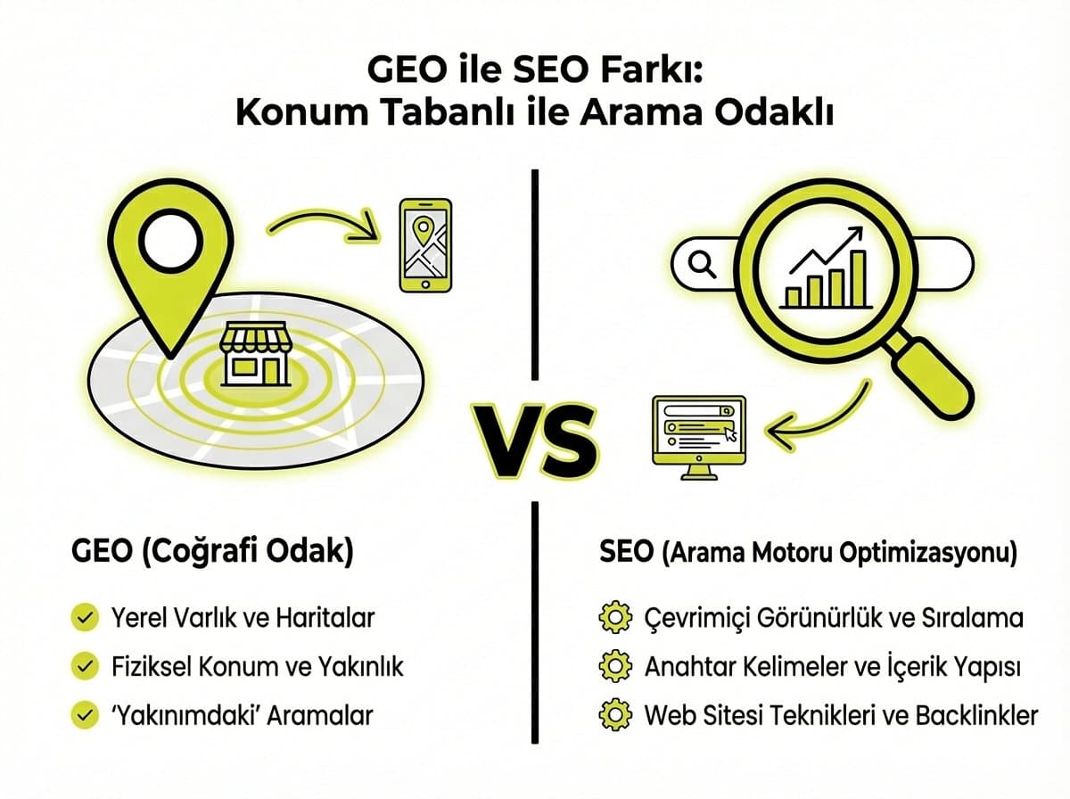 SEO vs GEO: Farklar, Benzerlikler ve 2026’da Neden İkisine de İhtiyacınız Var