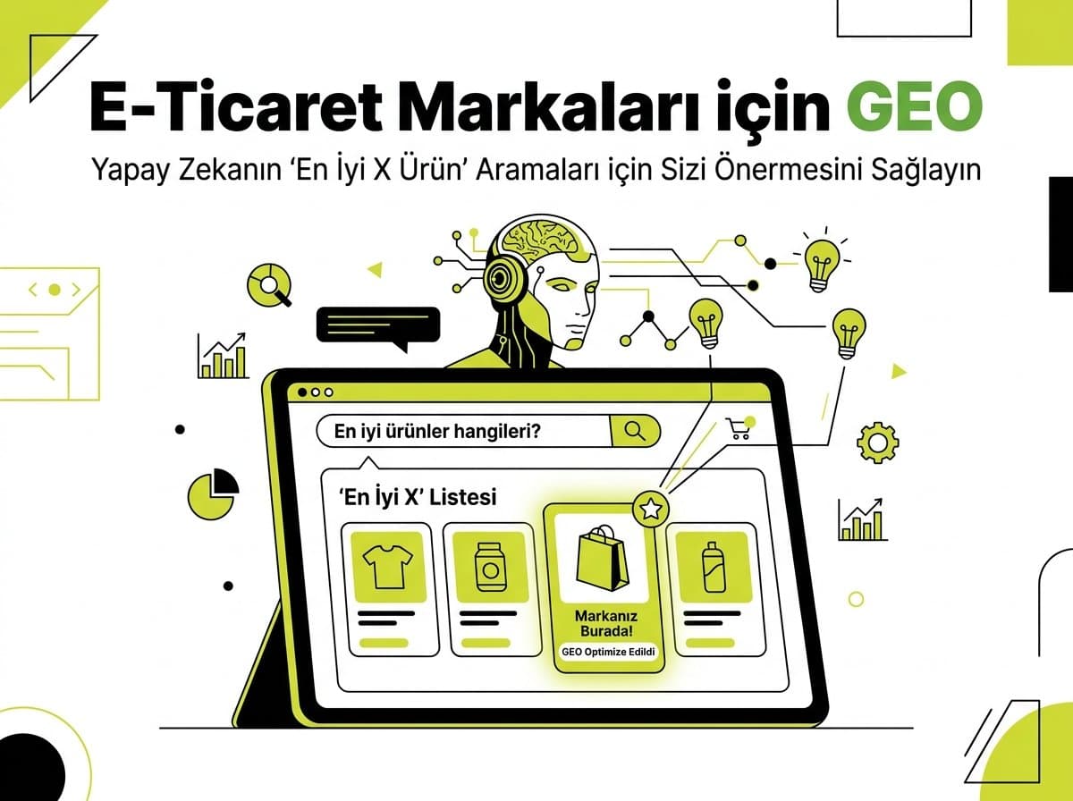 E-Ticaret Markaları İçin GEO: “En İyi X Ürün” Sorgularında AI Sizi Önersin (2026)