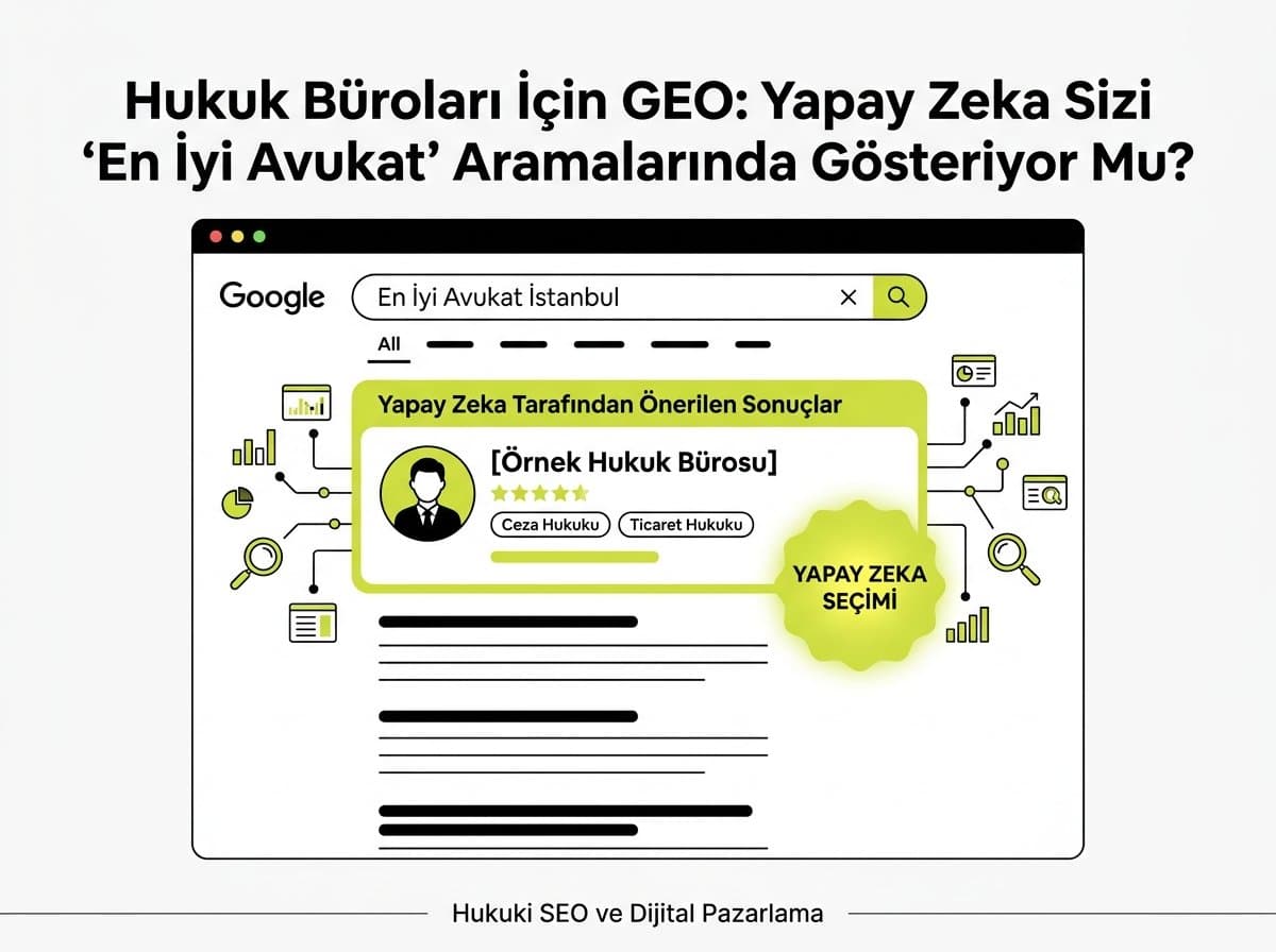 Hukuk Büroları İçin GEO: “En İyi Avukat” Sorgusunda AI Sizi Gösteriyor mu? (2026)